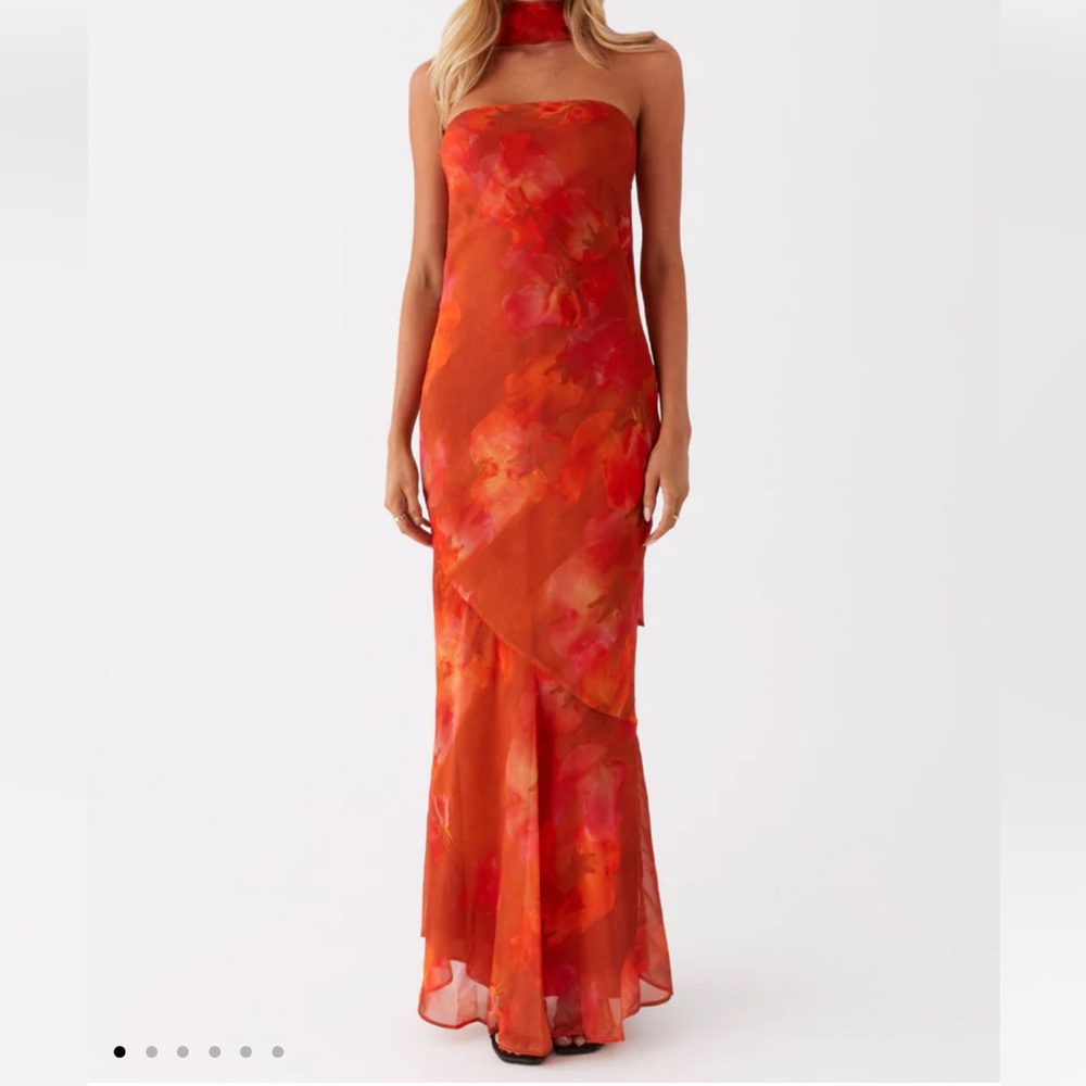 Peppermayo Exclusive - Under The Pagoda Maxi Dress - Amber - Picture 2 of 9